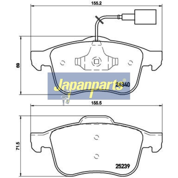 Japanparts Bremsbeläge PA-0247AF Japanparts Bremsbeläge PA-0247AF