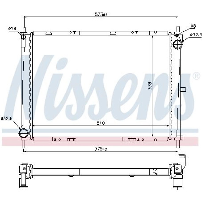 Nissens Wasserkühler PKW 68731 Nissens Wasserkühler PKW 68731