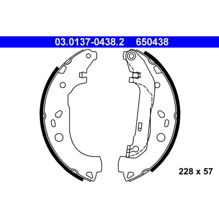 ATE Bremsbackensatz 03.0137-0438.2