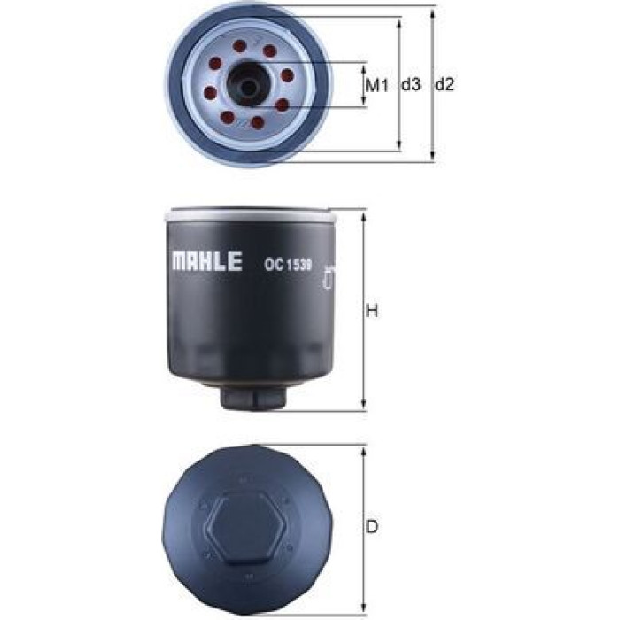 Mahle Original Ölfilter OC 1539 Mahle Original Ölfilter OC 1539
