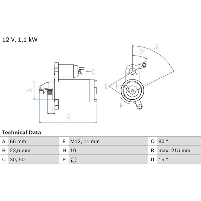 Bosch Starter 0 986 024 010 Bosch Starter 0 986 024 010