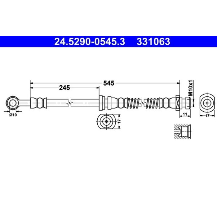 ATE Bremsschlauch 24.5290-0545.3 ATE Bremsschlauch 24.5290-0545.3