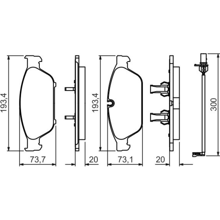 Bosch Bremsbelagsatz 0 986 494 447