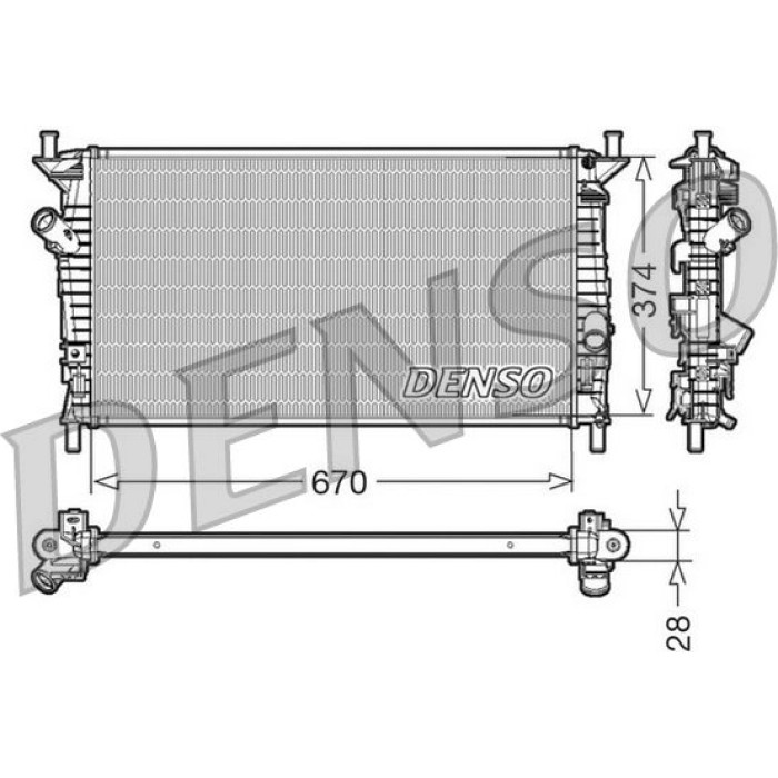 Denso Motorkühler DRM10074 Denso Motorkühler DRM10074