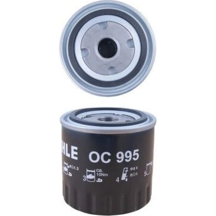 OC 995 MAHLE Ölfilter OC 995, Anschraubfilter, Höhe 92,6 mm – u. a. für Renault Laguna Coupé (DT0/1), Grand Scénic III (JZ0/1_), (BT0/1) – OE Nummer 8200552603 - l OC 995 MAHLE Ölfilter OC 995, Anschraubfilter, Höhe 92,6 mm – u. a. für Renault Laguna Coupé (DT0/1), Grand Scénic III (JZ0/1_), (BT0/1) – OE Nummer 8200552603 - l