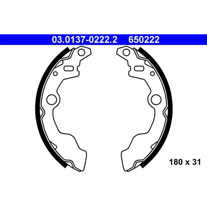 ATE Bremsbacken 03.0137-0222.2 ATE Bremsbacken 03.0137-0222.2