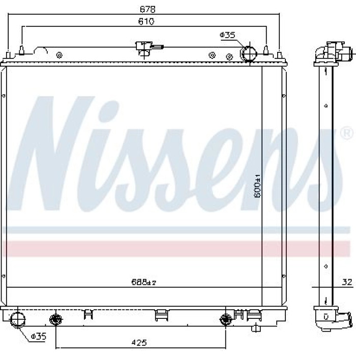 Nissens Wasserkühler PKW 69485 Nissens Wasserkühler PKW 69485