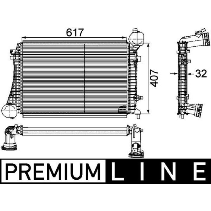 CI 166 000P MAHLE Ladeluftkühler CI 166 000P, Netz 617 x 407 x 32 mm – u. a. für VW Caddy III Großraumlimousine (2KB, 2KJ, 2CB, 2CJ), VW Kasten/Großraumlimousine (2KA, 2KH, 2CA, 2CH), VW Golf V (1K1) – OE Nummer 1K0 145 803 F - l CI 166 000P MAHLE Ladeluftkühler CI 166 000P, Netz 617 x 407 x 32 mm – u. a. für VW Caddy III Großraumlimousine (2KB, 2KJ, 2CB, 2CJ), VW Kasten/Großraumlimousine (2KA, 2KH, 2CA, 2CH), VW Golf V (1K1) – OE Nummer 1K0 145 803 F - l