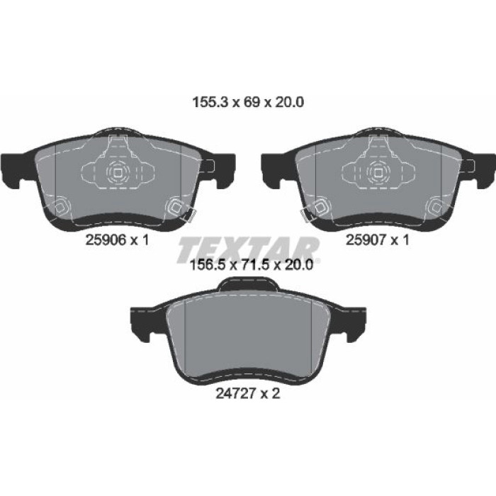 Textar Bremsbelagsatz 2590601 Textar Bremsbelagsatz 2590601