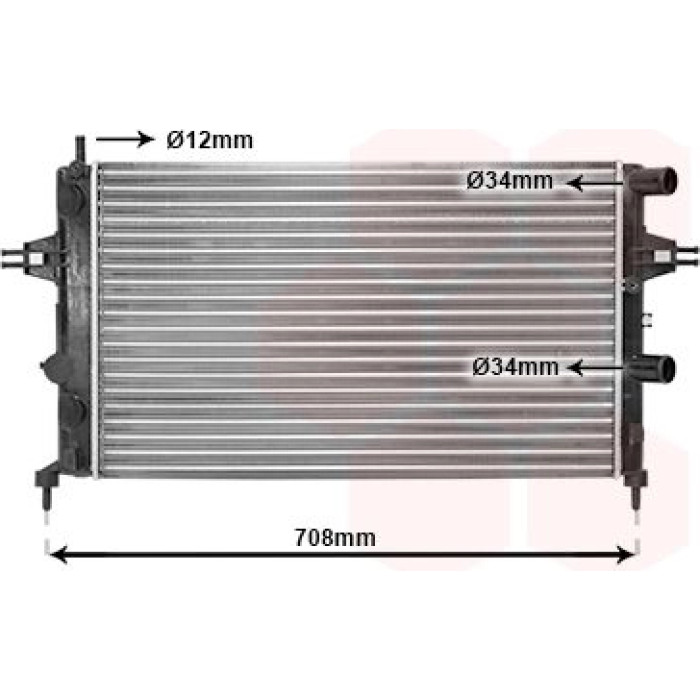 Van Wezel Motorkühler 37002255 Van Wezel Motorkühler 37002255