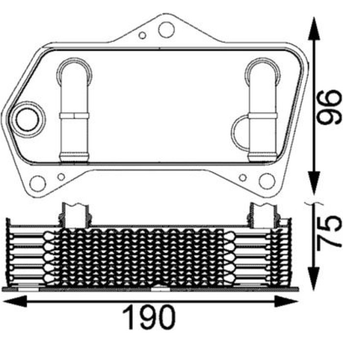MAHLE Ölkühler, Automatikgetriebe CLC 202 000S MAHLE Ölkühler, Automatikgetriebe CLC 202 000S