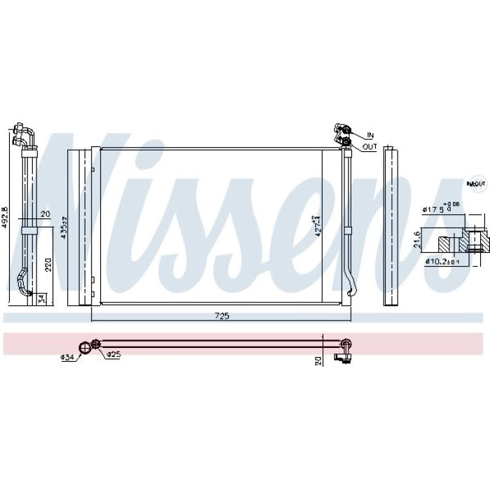 Nissens Klimakondensator PKW 941226