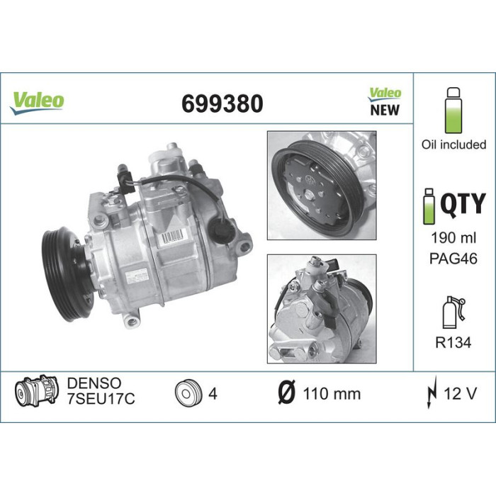 Valeo Klimakompressor 699380 Valeo Klimakompressor 699380
