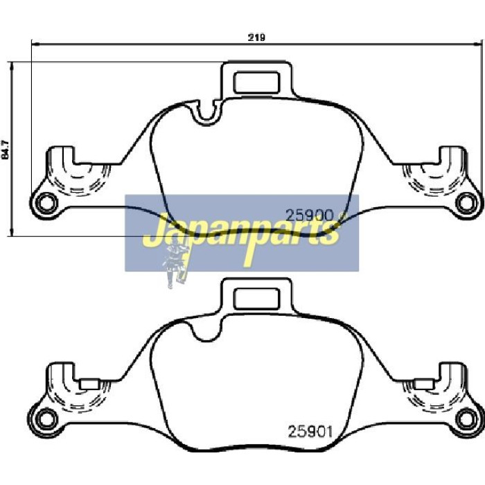 Japanparts Bremsbeläge PA-0128AF Japanparts Bremsbeläge PA-0128AF