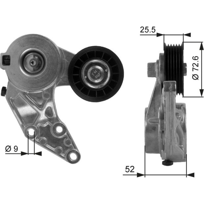 Gates Spannrolle T38377 Gates Spannrolle T38377