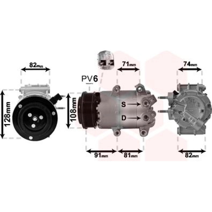 1800K498 Van Wezel Klimakompressor 1800K498 1800K498 Van Wezel Klimakompressor 1800K498