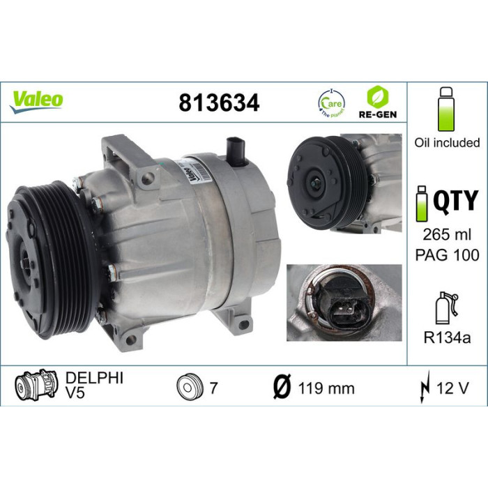 Valeo Kompressor 813634 Valeo Kompressor 813634
