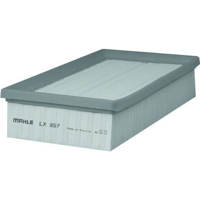 LX 857 MAHLE Luftfilter LX 857, Filtereinsatz, 260 x 149 x 57,2 mm – u. a. für Ford Transit Kasten (E_ _), Bus (E_ _), Pritsche/Fahrgestell (E_ _) – OE Nummer 1023134 - l LX 857 MAHLE Luftfilter LX 857, Filtereinsatz, 260 x 149 x 57,2 mm – u. a. für Ford Transit Kasten (E_ _), Bus (E_ _), Pritsche/Fahrgestell (E_ _) – OE Nummer 1023134 - l