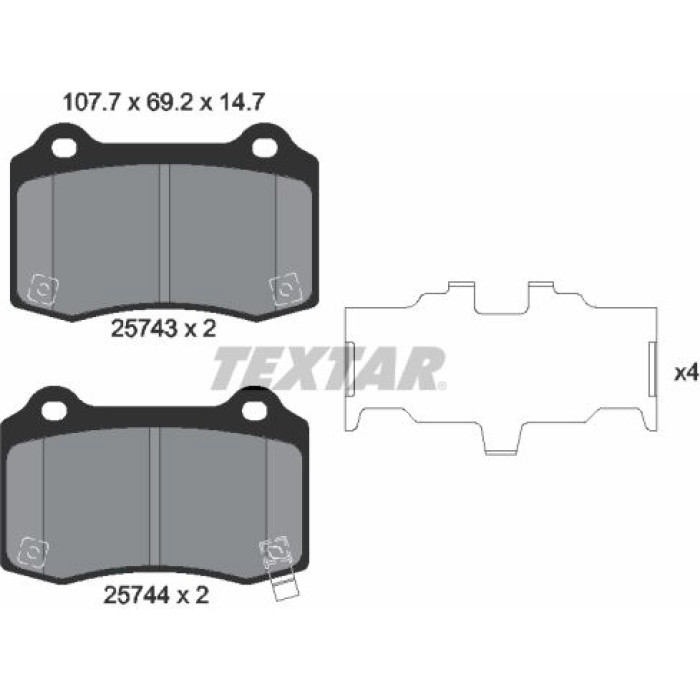Textar Bremsbelagsatz 2574301