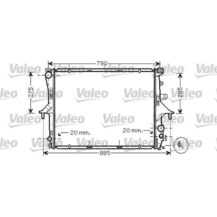 Valeo Motorkühler 734739 Valeo Motorkühler 734739