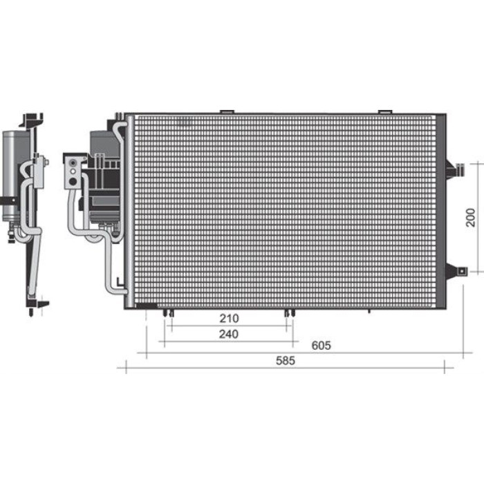 Magneti Marelli Klimakondensator 350203351000