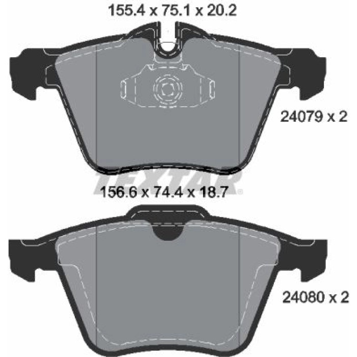 Textar Bremsbelagsatz 2407903 Textar Bremsbelagsatz 2407903