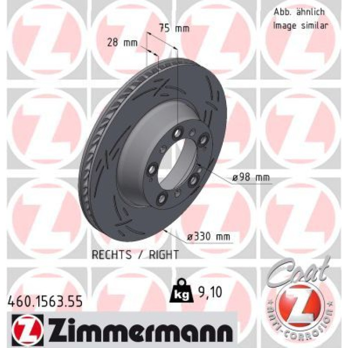 460.1563.55 Zimmermann Bremsscheibe 460.1563.55 460.1563.55 Zimmermann Bremsscheibe 460.1563.55