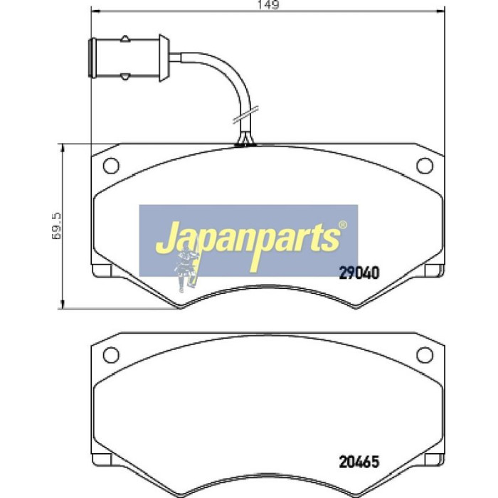 Japanparts Bremsbeläge PA-0231AF Japanparts Bremsbeläge PA-0231AF