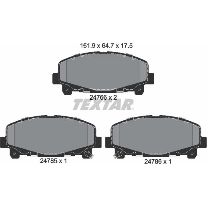 Textar Bremsbelagsatz 2476601 – Automatik Textar Bremsbelagsatz 2476601 – Automatik