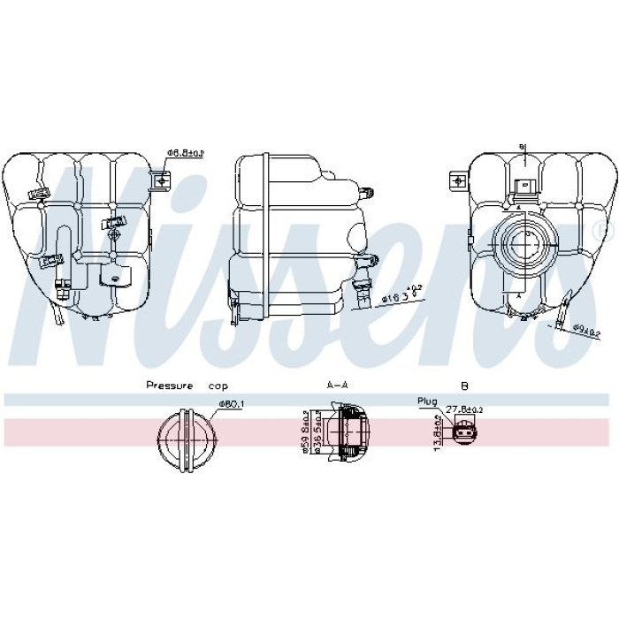 Nissens Kühlmittel-Ausgleichsbehälter 996255 Nissens Kühlmittel-Ausgleichsbehälter 996255