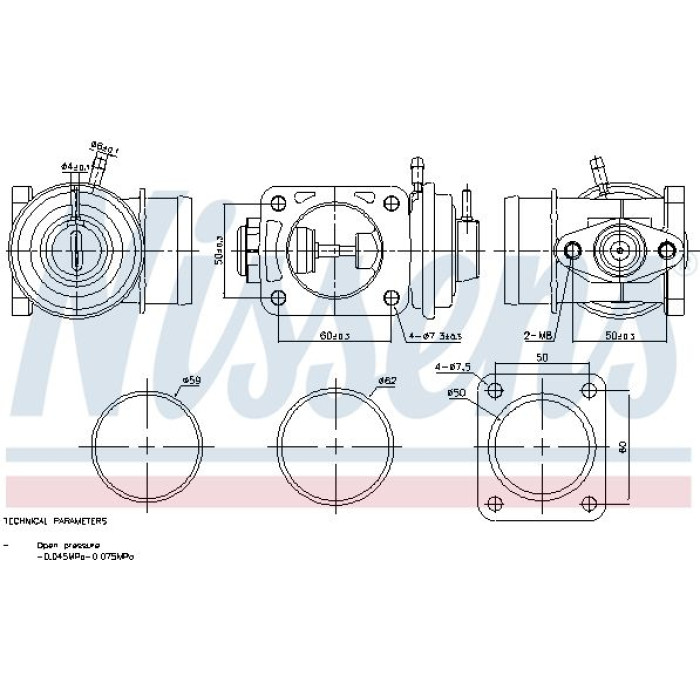 Nissens AGR-Ventil 98469 Nissens AGR-Ventil 98469