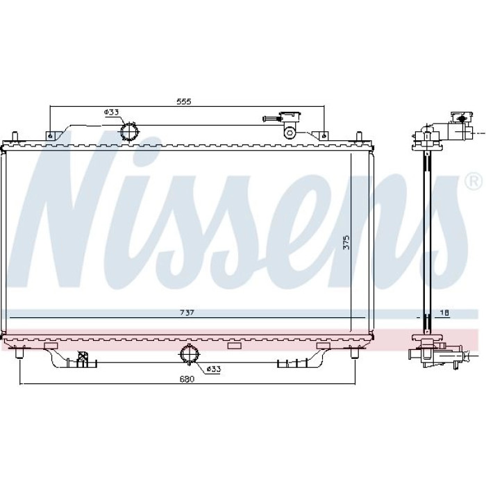 Nissens Wasserkühler PKW 68555 Nissens Wasserkühler PKW 68555