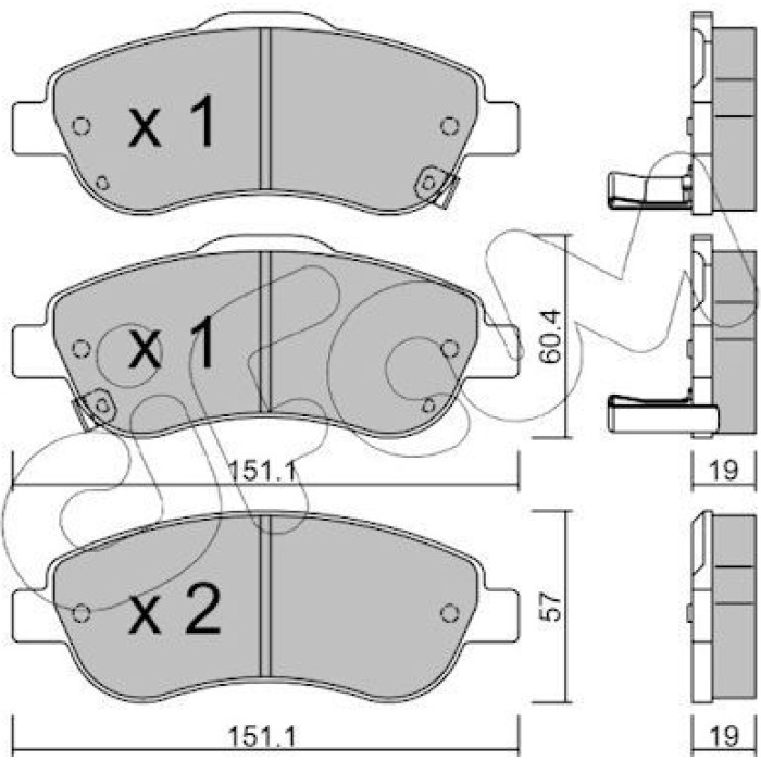 CIFAM Bremsbelagsatz, Scheibenbremse 822-789-0