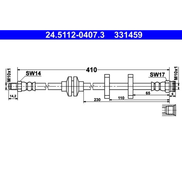 ATE Bremsschlauch 24.5112-0407.3 ATE Bremsschlauch 24.5112-0407.3