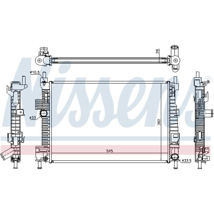 Nissens Wasserkühler PKW 66869