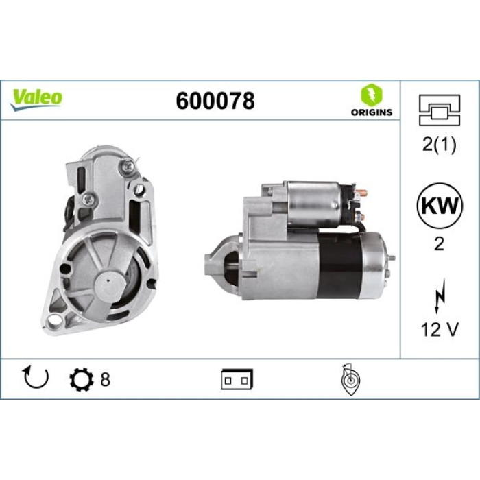 Valeo Anlasser 600078 Valeo Anlasser 600078