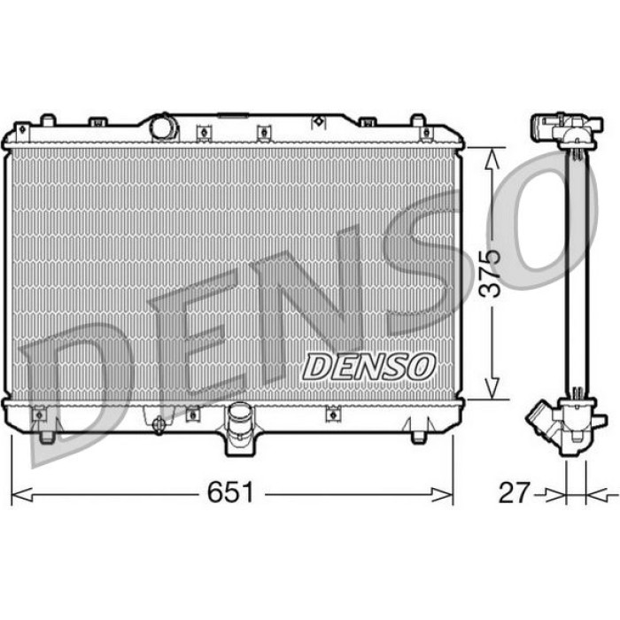 Denso Motorkühler DRM47022 Denso Motorkühler DRM47022