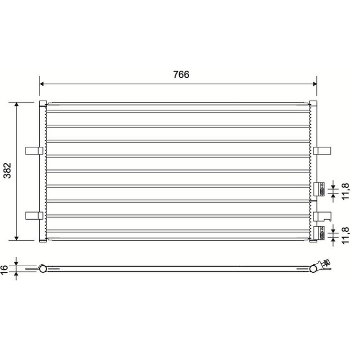 Valeo Klimakondensator 814087 Valeo Klimakondensator 814087