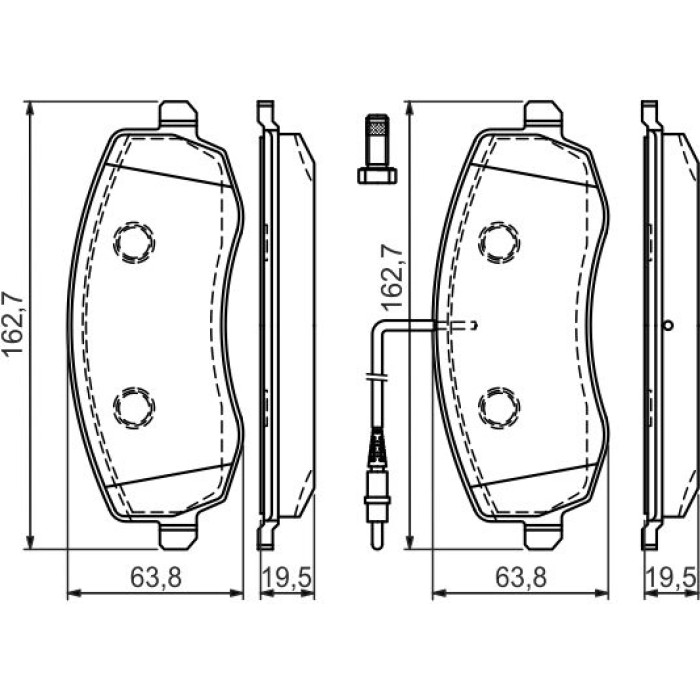 Bosch Bremsbelagsatz 0 986 494 385 Bosch Bremsbelagsatz 0 986 494 385