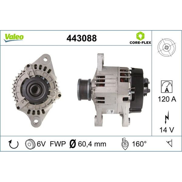 Valeo Lichtmaschine 443088 Valeo Lichtmaschine 443088