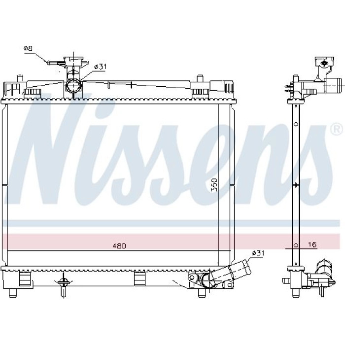 Nissens Wasserkühler PKW 646868 Nissens Wasserkühler PKW 646868