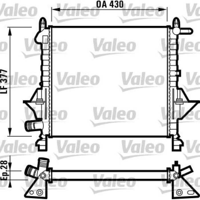 Valeo Motorkühler 732051 Valeo Motorkühler 732051