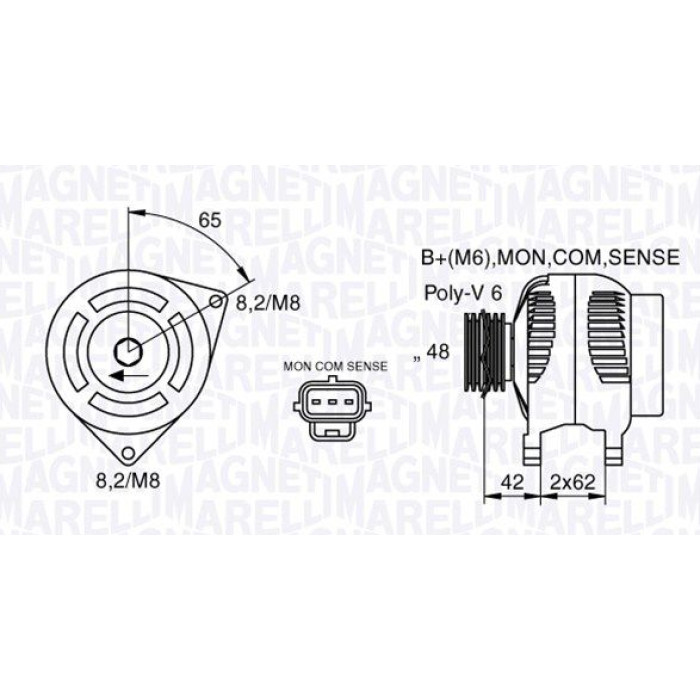 Magneti Marelli Lichtmaschine 063377409010 Magneti Marelli Lichtmaschine 063377409010