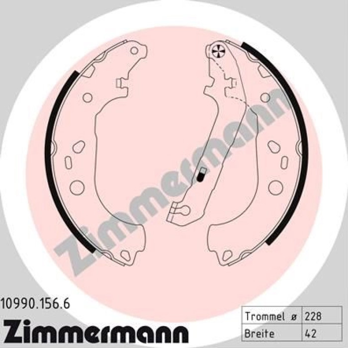 ZIMMERMANN Bremsbacken 10990.156.6 ZIMMERMANN Bremsbacken 10990.156.6