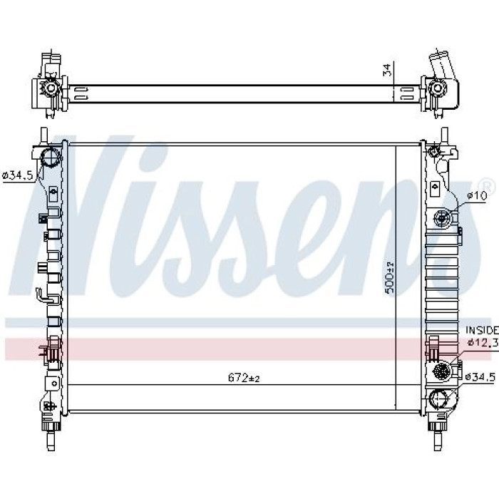 Nissens Wasserkühler PKW 606256 Nissens Wasserkühler PKW 606256
