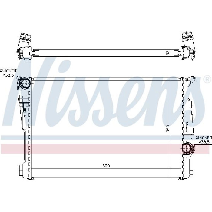 Nissens Wasserkühler PKW 60808 Nissens Wasserkühler PKW 60808
