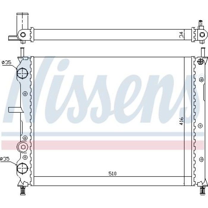 Nissens Wasserkühler PKW 61806 Nissens Wasserkühler PKW 61806