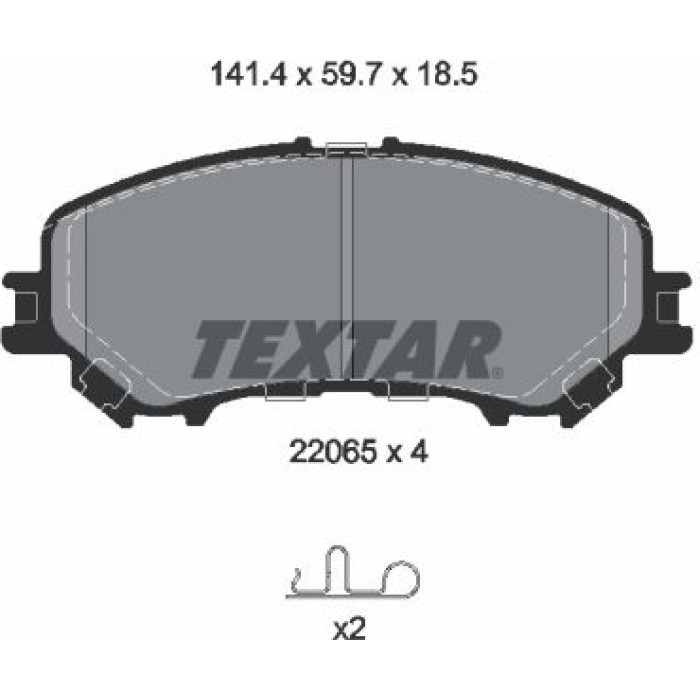 Textar Bremsbelagsatz 2206501 Textar Bremsbelagsatz 2206501