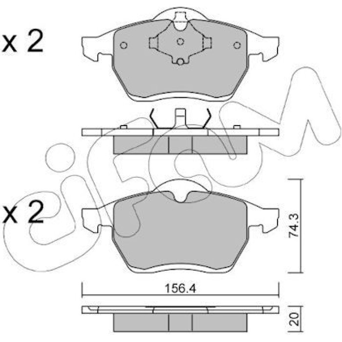 822-279-0 CIFAM Bremsbelagsatz, Scheibenbremse 822-279-0