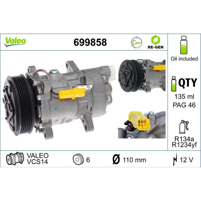 Valeo Kompressor 699858 Valeo Kompressor 699858